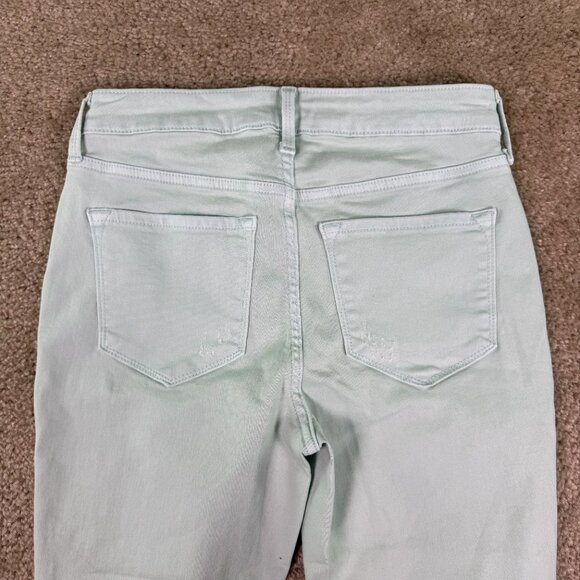 Old Navy Womens Size 6 Rockstar Skinny Mid Rise Green Denim Jeans 28x29 E766 - Picture 8 of 14